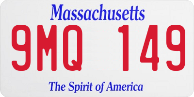 MA license plate 9MQ149