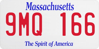 MA license plate 9MQ166