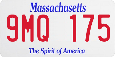 MA license plate 9MQ175