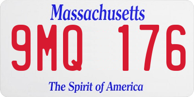 MA license plate 9MQ176