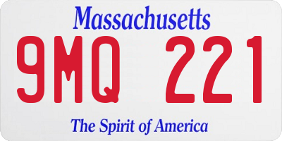 MA license plate 9MQ221