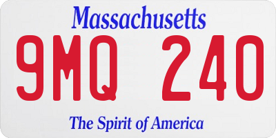 MA license plate 9MQ240