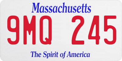 MA license plate 9MQ245