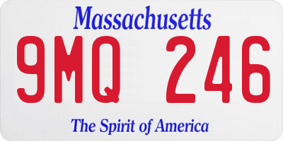 MA license plate 9MQ246