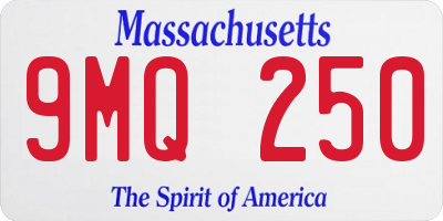 MA license plate 9MQ250