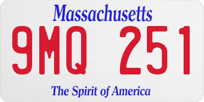MA license plate 9MQ251
