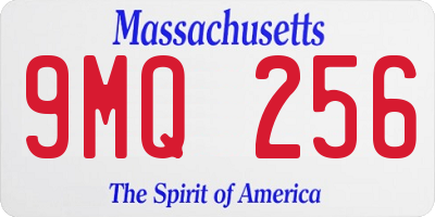 MA license plate 9MQ256