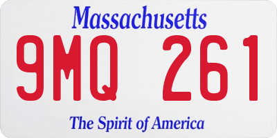 MA license plate 9MQ261
