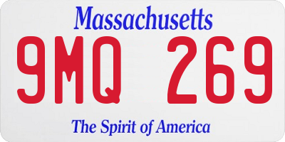 MA license plate 9MQ269