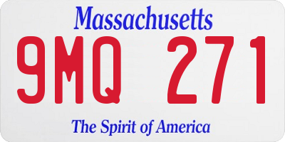 MA license plate 9MQ271