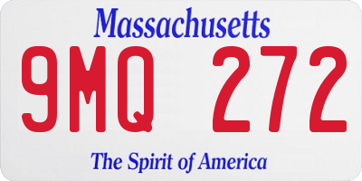 MA license plate 9MQ272