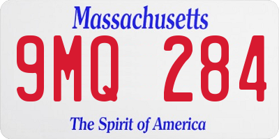 MA license plate 9MQ284