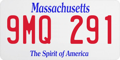 MA license plate 9MQ291