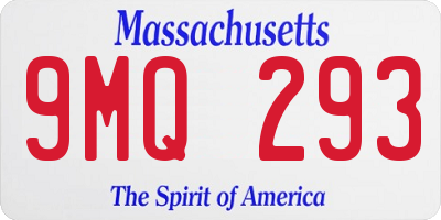MA license plate 9MQ293