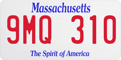 MA license plate 9MQ310