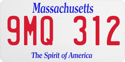MA license plate 9MQ312