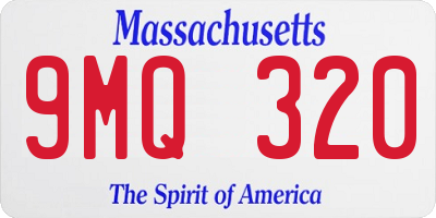 MA license plate 9MQ320