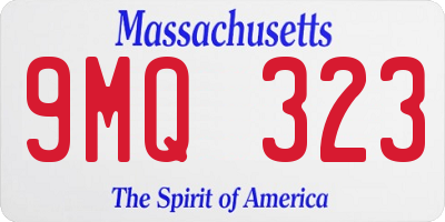 MA license plate 9MQ323