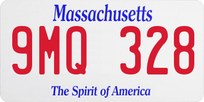 MA license plate 9MQ328