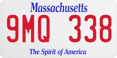 MA license plate 9MQ338