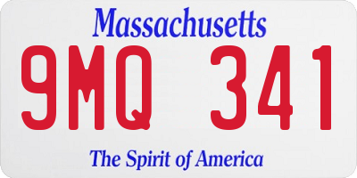 MA license plate 9MQ341