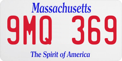 MA license plate 9MQ369