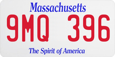 MA license plate 9MQ396