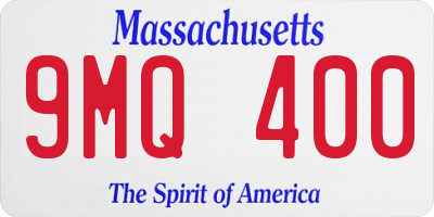 MA license plate 9MQ400