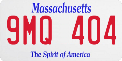 MA license plate 9MQ404
