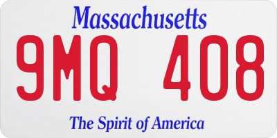 MA license plate 9MQ408