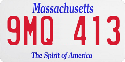MA license plate 9MQ413