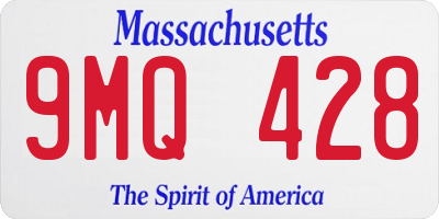 MA license plate 9MQ428