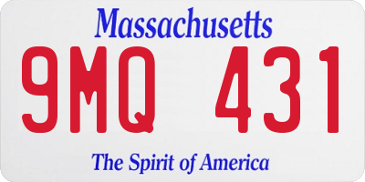 MA license plate 9MQ431