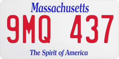 MA license plate 9MQ437