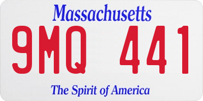 MA license plate 9MQ441