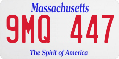 MA license plate 9MQ447