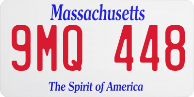 MA license plate 9MQ448