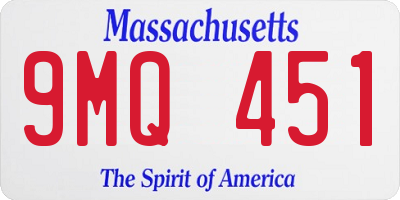 MA license plate 9MQ451