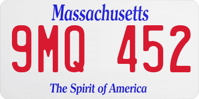 MA license plate 9MQ452