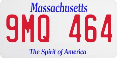 MA license plate 9MQ464