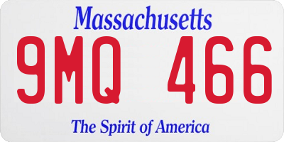 MA license plate 9MQ466