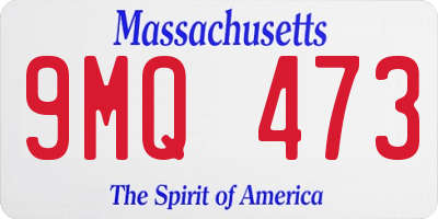 MA license plate 9MQ473