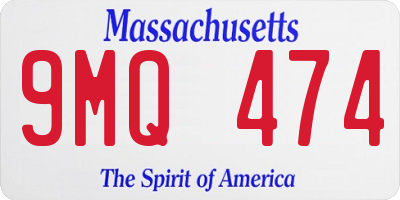 MA license plate 9MQ474