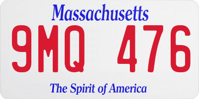 MA license plate 9MQ476