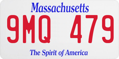MA license plate 9MQ479