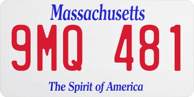MA license plate 9MQ481
