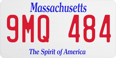 MA license plate 9MQ484