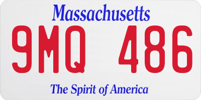 MA license plate 9MQ486