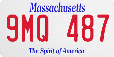MA license plate 9MQ487