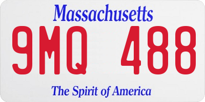 MA license plate 9MQ488